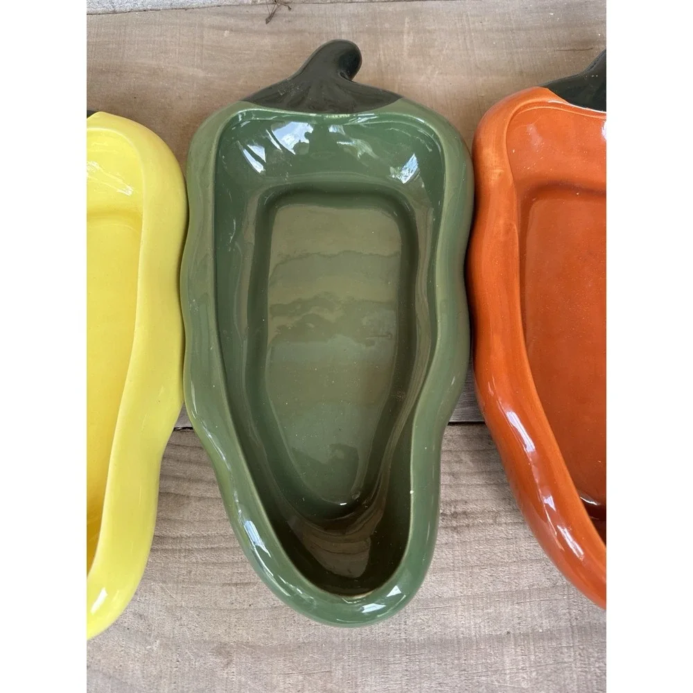 Vintage‎ Houston Harvest Bowl Mexican Fiesta Colorful Pepper Set Of 3